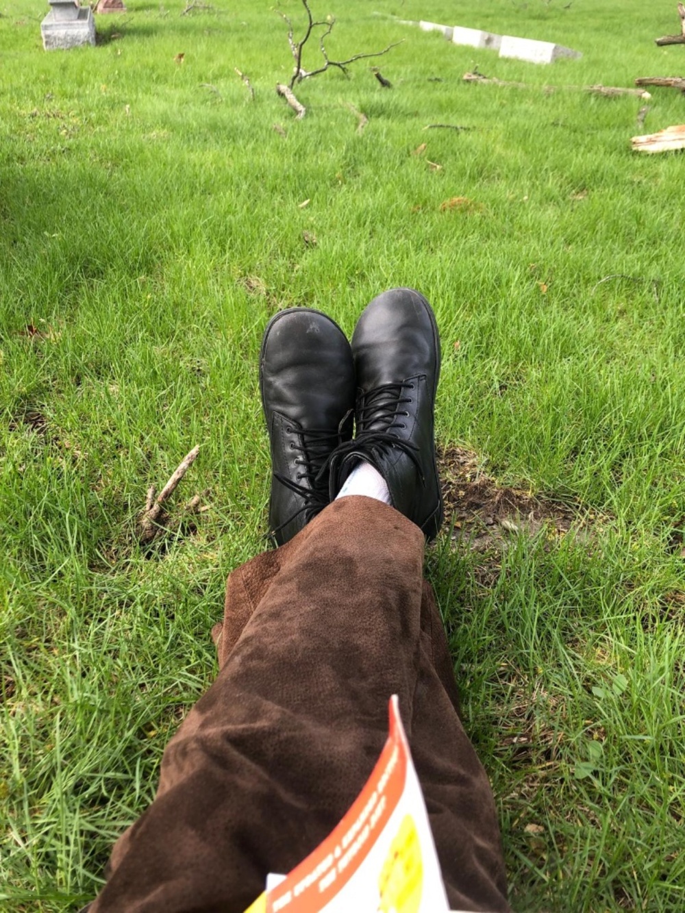 Brown Suede Bootcut Pants